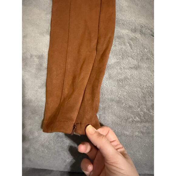 NWOT Anthropologie faux suede legging pants in cedar Brown Size 26 Professional - Picture 5 of 9